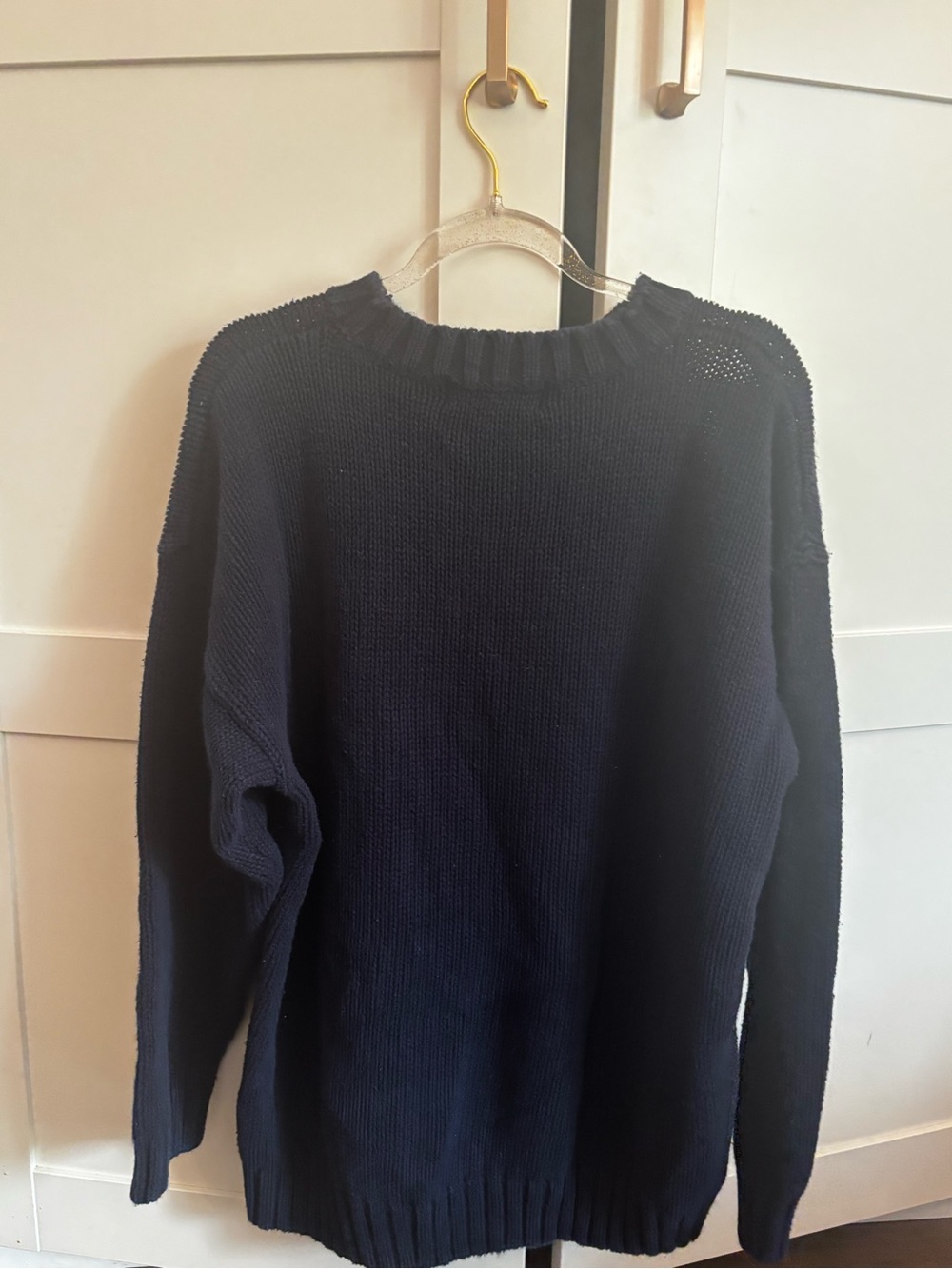 Limited Too Navy Knit Sweater with American Flag Thick Knit Cotton Small - Picture 2 of 3